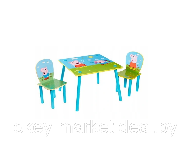 Журнальный столик со стульями для детей  Свинка Пеппа 8473