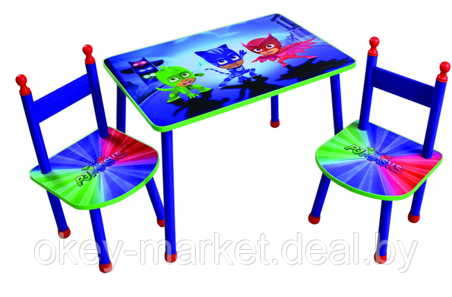 Журнальный столик со стульями для детей Пиджамеры 4979, фото 2