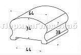 K899-3 пластиковый поручень фигурный текстурный, цвет беленый дуб, длина 4м, фото 2