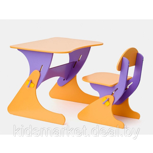 Детский столик со стульчиком регулируемый по высоте "Буслик" расцветки в ассортименте - фото 7 - id-p74021460