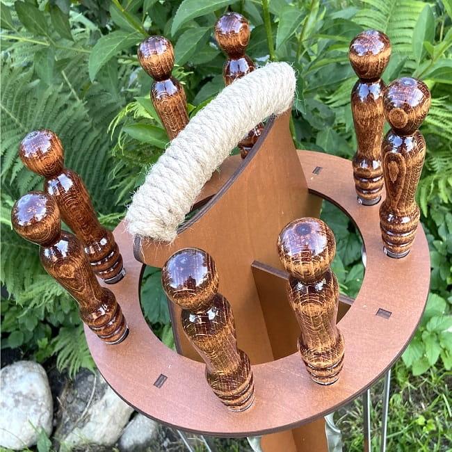 Набор шампуров с деревянной ручкой на подставке 8 штук - фото 2 - id-p114298105