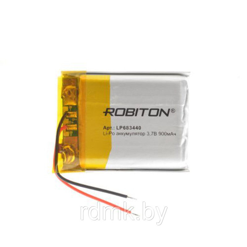 Литий-полимерный аккумулятор LP683440, 3,7v 900 mAh - фото 1 - id-p128132177