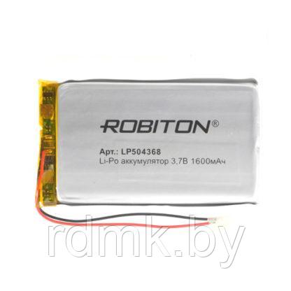 Литий-полимерный аккумулятор LP504368, 3,7v 1600 mAh - фото 1 - id-p128133018