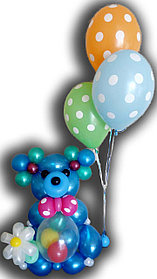 Медведь из шариков с гелиевыми шарами  I3