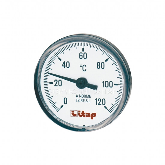 Термометр осевое подключение 1/2" 63мм ITAP 493