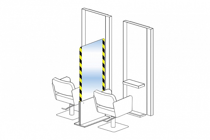 Защитный экран для парикмахерских кресел