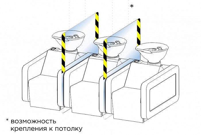 Защитный экран для парикмахерских моек Light