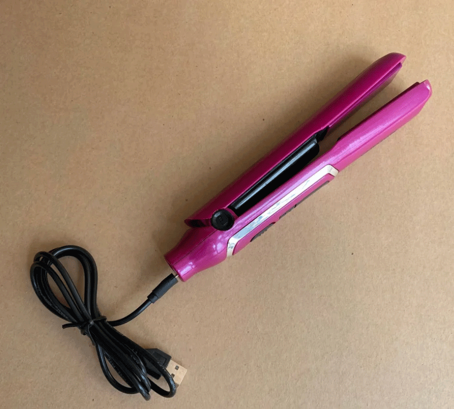 Щипцы-утюжок для завивки волос беспроводные Silver crest Portable hair curler (Розовый) - фото 7 - id-p128161396