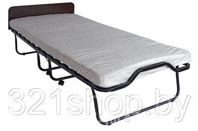 Кровать раскладная (раскладушка ) "Элеонора-М" с изголовьем, цвет венге / Арт.В33-М ( Удачная мебель )