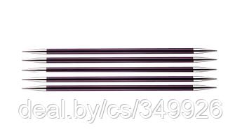 47043 Knit Pro Спицы чулочные Zing 6мм/20см, алюминий, 5шт