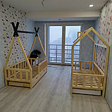 Кровать детская домик-Вигвам с забором, фото 6