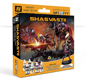 Набор VALLEJO Model Color INFINITY SHASVASTII EXCLUSIVE MINIATURE (8 + сборная фигурка)