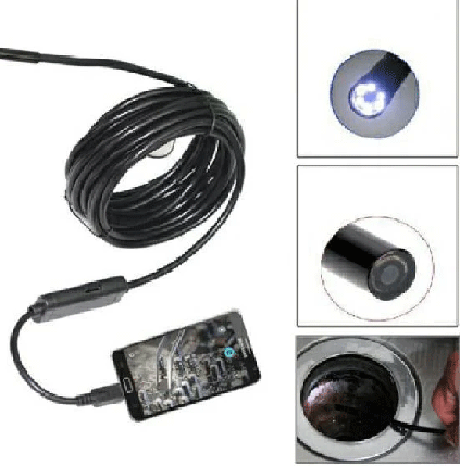 Водонепроницаемая инспекционная камера эндоскоп 5m USB тип C, фото 2