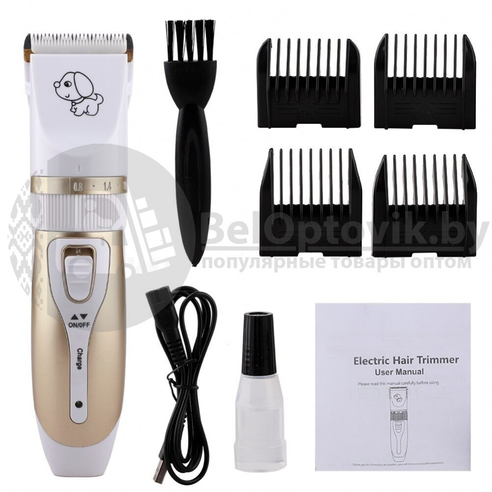 Машинка электрическая (грумер)для стрижки животных PET Grooming Hair Clipper kit - фото 3 - id-p128323737