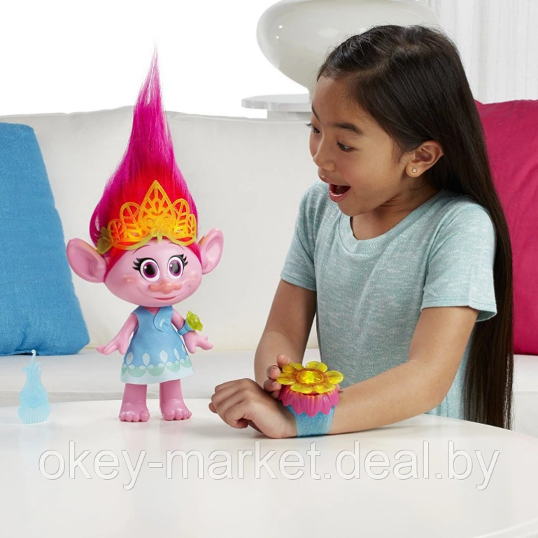 Интерактивная игрушка Hasbro "Тролли" - Поющая Поппи (Розочка) DreamWorks Trolls Hug Time Poppy - фото 4 - id-p128324657