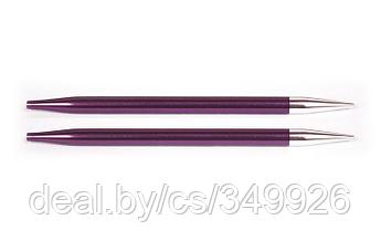 47527 Knit Pro Спицы съемные Zing 6мм для длины тросика 20см, алюминий, фиолетовый бархат, 2шт