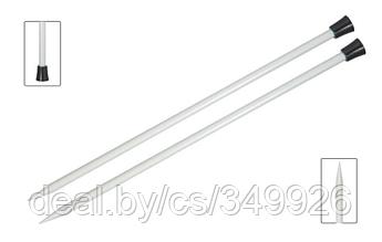 45231 Knit Pro Спицы прямые Basix Aluminum 5,5мм/35см, алюминий, серебристый, 2шт