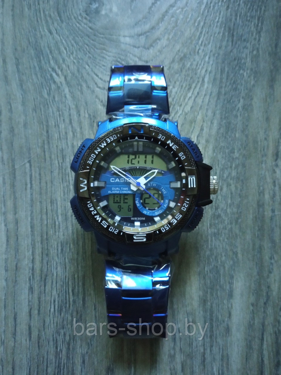 Часы наручные спорт CASIO GA-022, синие - фото 2 - id-p128360862