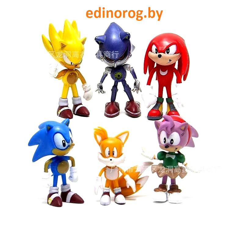 Игрушки Соник Sonic набор 6 фигурок. - фото 1 - id-p128361050