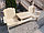 Скамья садовая и банная из массива сосны со столиком "Дуэт Макси" 2 метра, фото 3