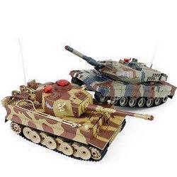Радиоуправляемый танковый бой Huan Qi Tiger vs Abrams 1:32