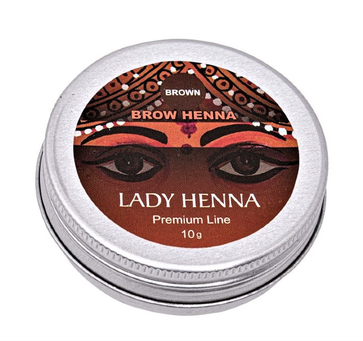 Краска для бровей на основе Хны Коричневая Премиум, Lady Henna Premium Line, 10г - фото 1 - id-p128368600