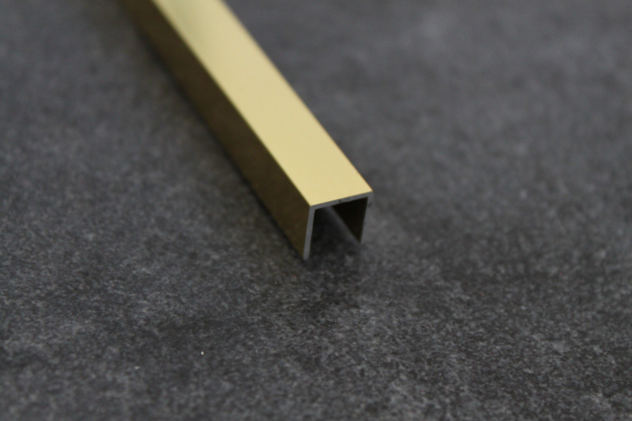 Алюминиевый швеллер золото глянец П-10х10 2,7м - фото 3 - id-p128368856