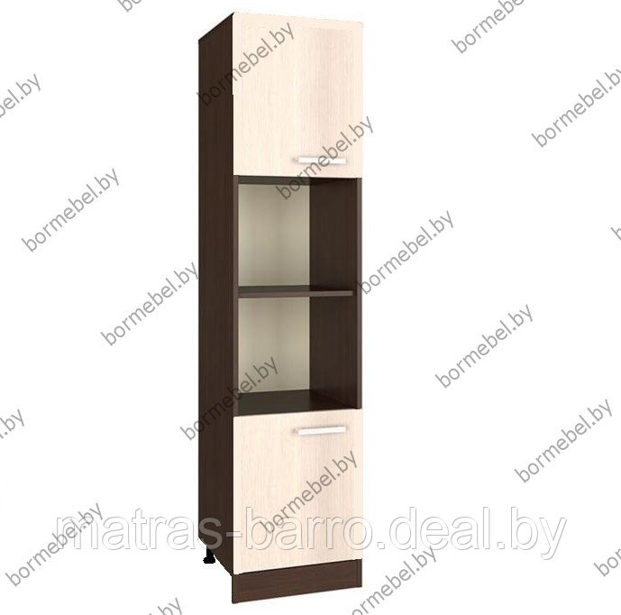 Кухонный шкаф-пенал для встраиваемой техники (корпус белый\фасад серый) под заказ - фото 3 - id-p128306848