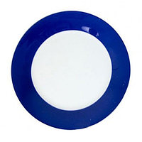 Тарелка керамическая 20см с синим ободком