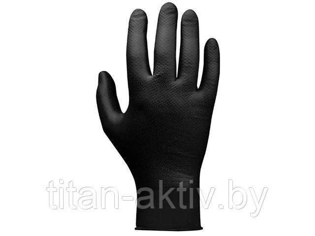 Перчатки нитриловые, р-р 10/XL, черные, уп. 25 пар.,  JetaSafety (Ультрапрочные нитриловые перчатки