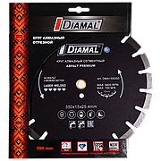 Круг алмазный сегментный DIAMAL 350 x 15 x 25.4 / 20 мм