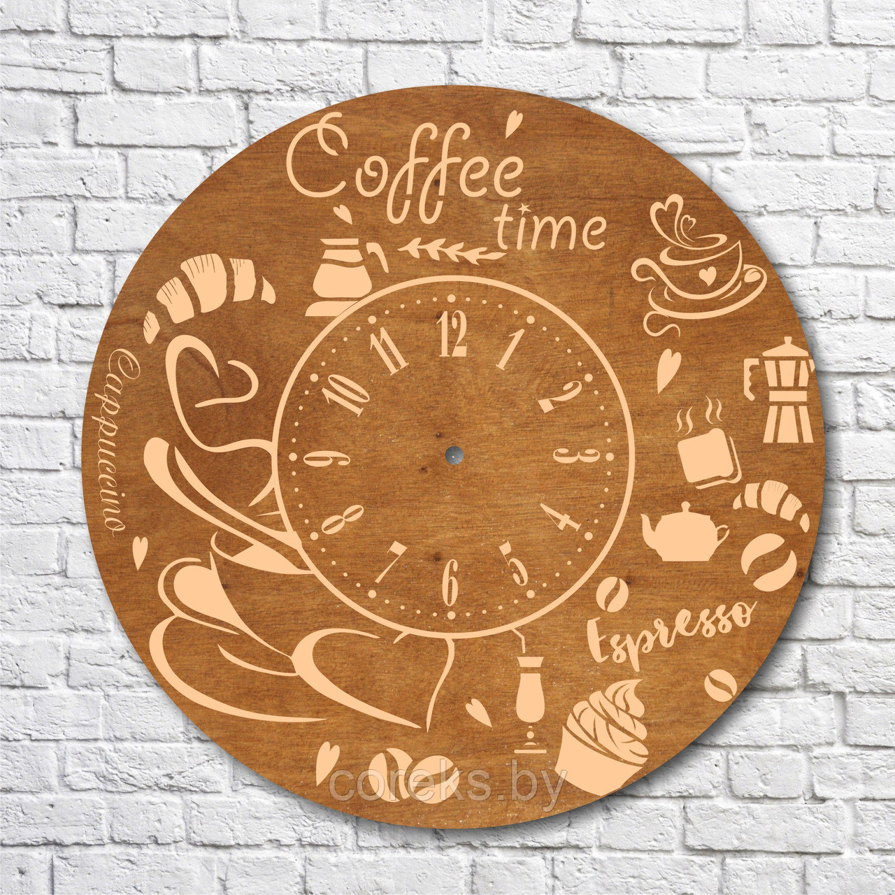 Часы настенные "Coffee time" №14 (Диаметр 35 см) - фото 1 - id-p128418209