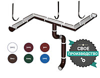 Водосток для крыши металлический (Zn, глянец, мат)