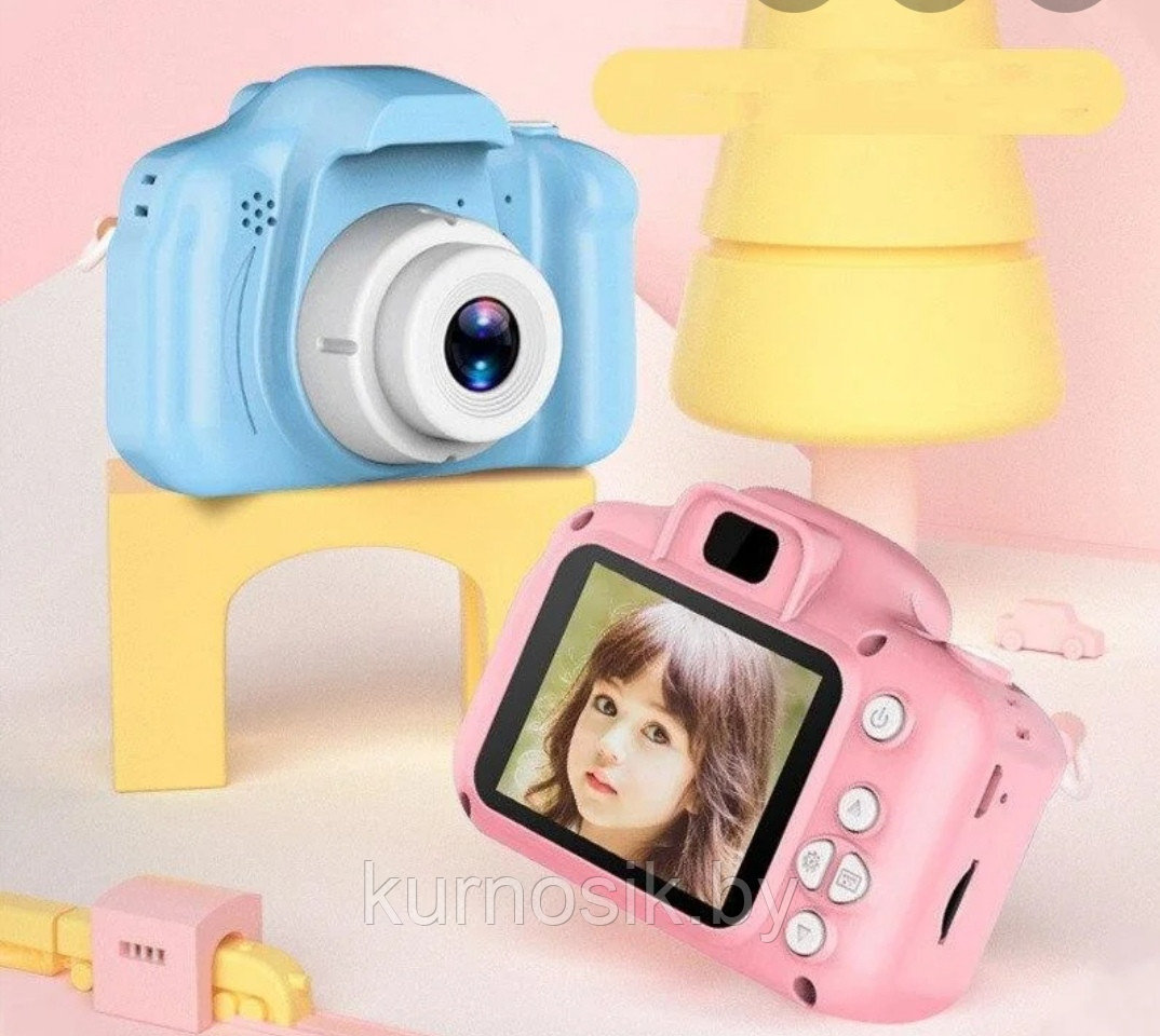 Детский цифровой фотоаппарат камера Розовый - фото 2 - id-p128520222