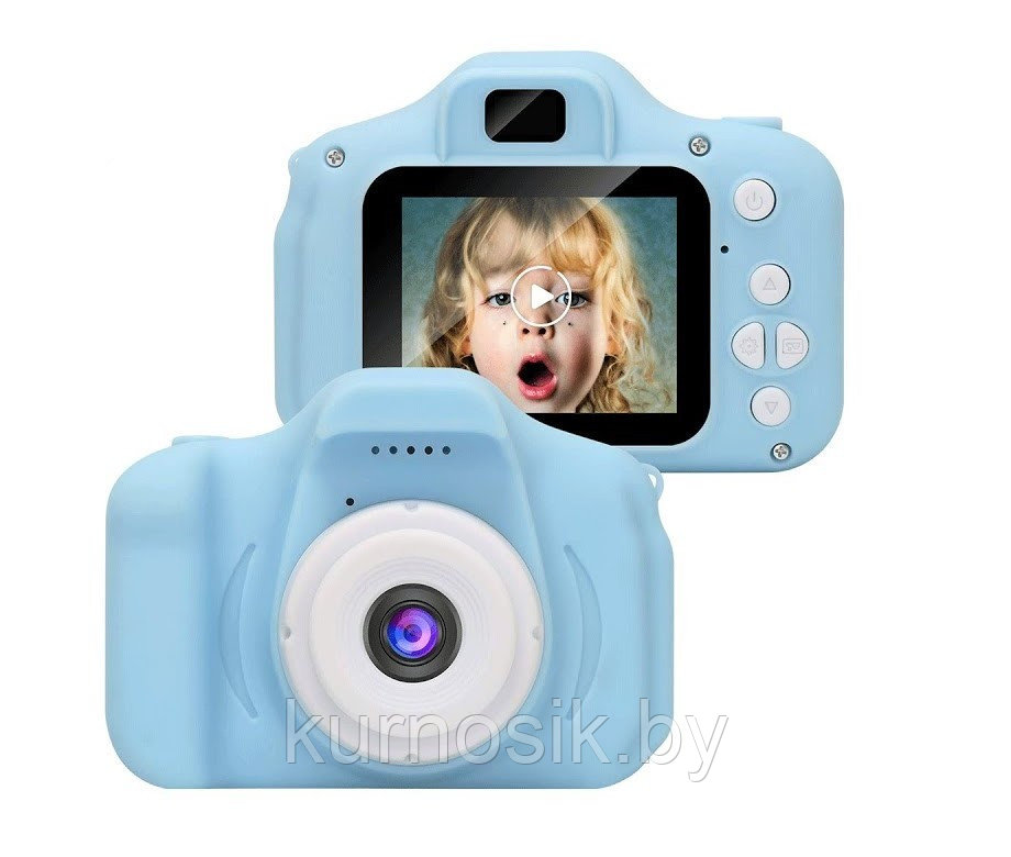Детский цифровой фотоаппарат камера Голубой - фото 5 - id-p128520223