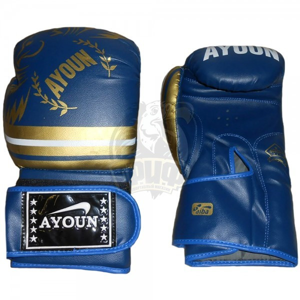 Перчатки боксерские Ayoun Leon ПВХ (синий) (арт. 849)