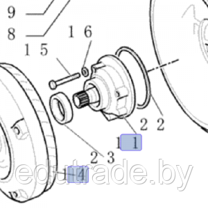 291523A1 Насос масляный АКП Оригинал CASE, N-H (9969040)