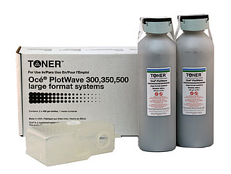 Тонер Oce PlotWave 300/ 340/ 345/ 350/ 360/ 365/ 500 (Raven) 2x400g + waste box (KOCTC005BCMRV)