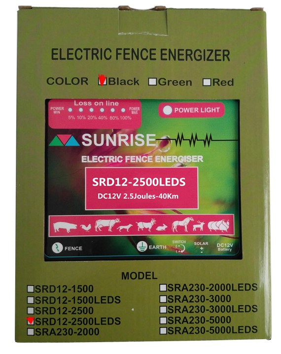 Электропастух SUNRISE SRD12-2500LEDS