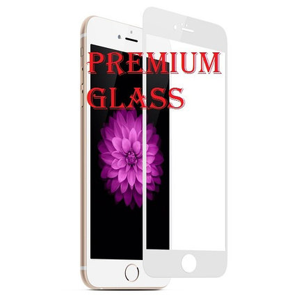 Защитное стекло для Apple iPhone 6 (Premium Glass) с полной проклейкой (Full Screen), белое, фото 2