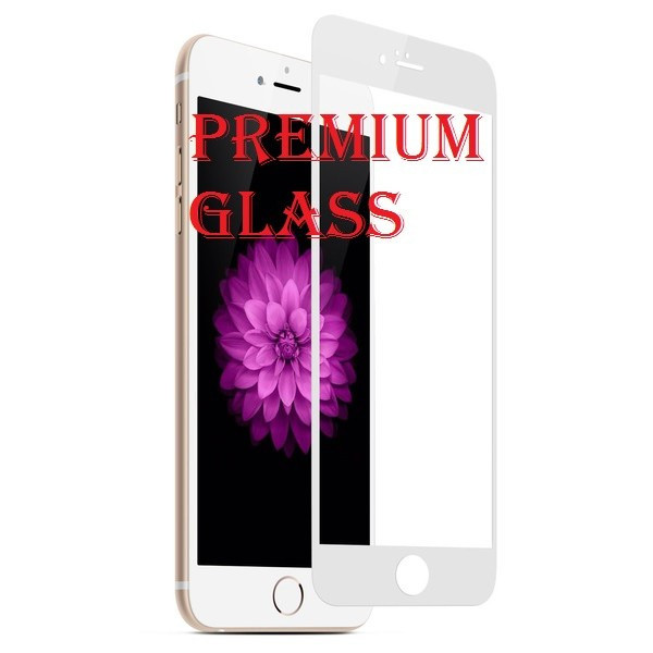 Защитное стекло для Apple iPhone 6 (Premium Glass) с полной проклейкой (Full Screen), белое