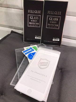 Защитное стекло для Apple iPhone 7 Plus (Premium Glass) с полной проклейкой (Full Screen), белое, фото 2