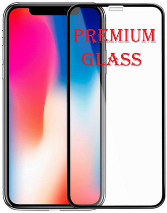 Защитное стекло для Apple iPhone XR (Premium Glass) с полной проклейкой (Full Screen), черное, фото 2
