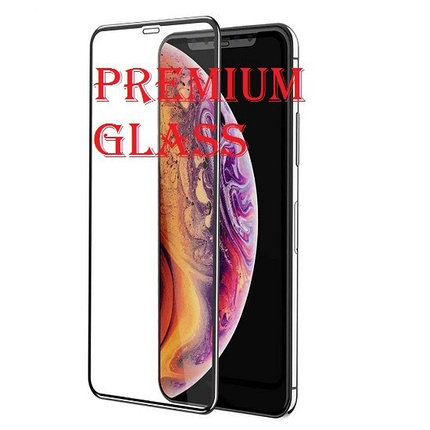 Защитное стекло для Apple iPhone XS Max (Premium Glass) с полной проклейкой (Full Screen), черное, фото 2