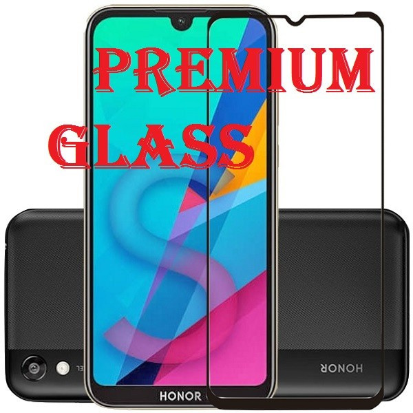Защитное стекло для Huawei Honor 8S (Premium Glass) с полной проклейкой (Full Screen), черное - фото 1 - id-p93456360