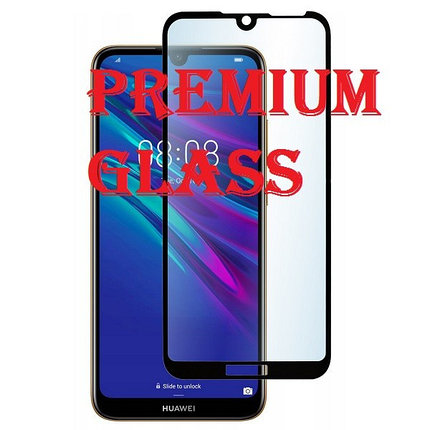 Защитное стекло для Huawei Y5 2019 (Premium Glass) с полной проклейкой (Full Screen), черное, фото 2