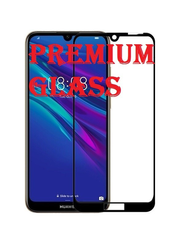 Защитное стекло для Huawei Y6 2019 (Premium Glass) с полной проклейкой (Full Screen), черное - фото 1 - id-p128448187