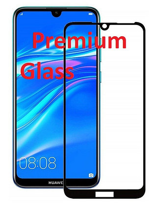 Защитное стекло для Huawei Y6s 2019 (Premium Glass) с полной проклейкой (Full Screen), черное, фото 2