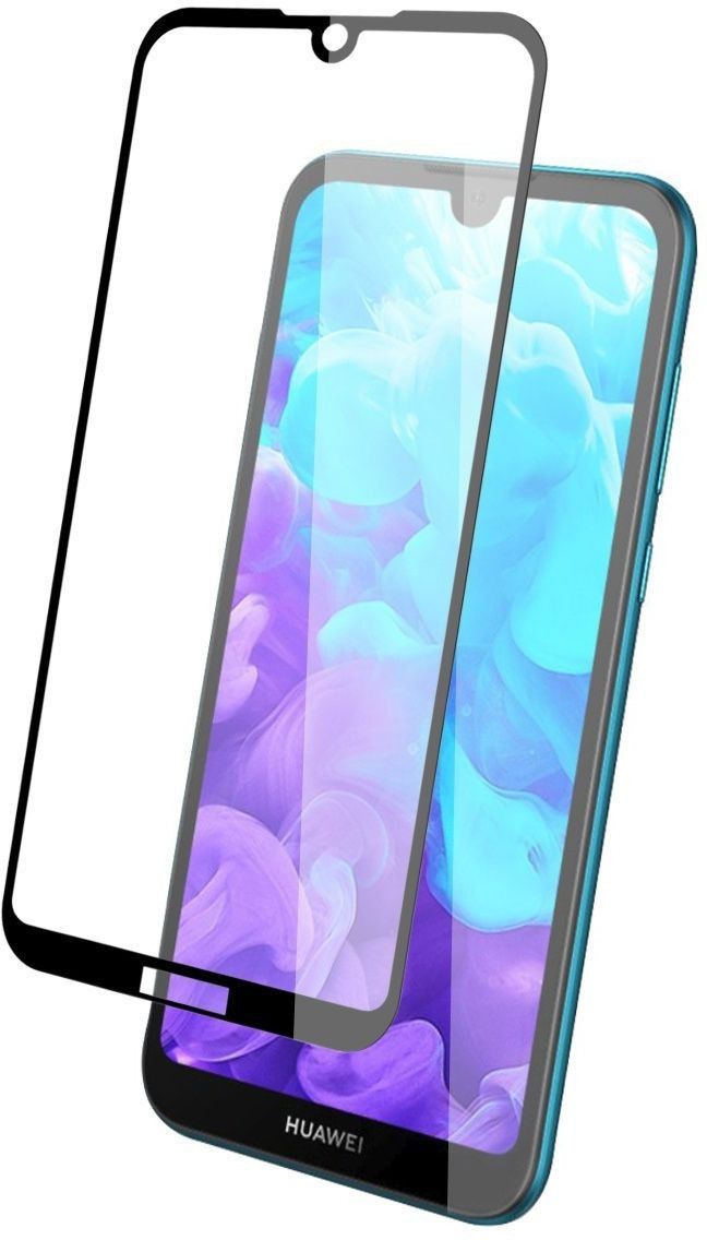 Защитное стекло для Huawei Y9s с полной проклейкой (Full Screen), черное - фото 1 - id-p66686166