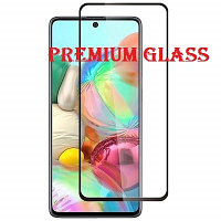 Защитное стекло для Samsung Galaxy A51 (Premium Glass) с полной проклейкой (Full Screen), черное